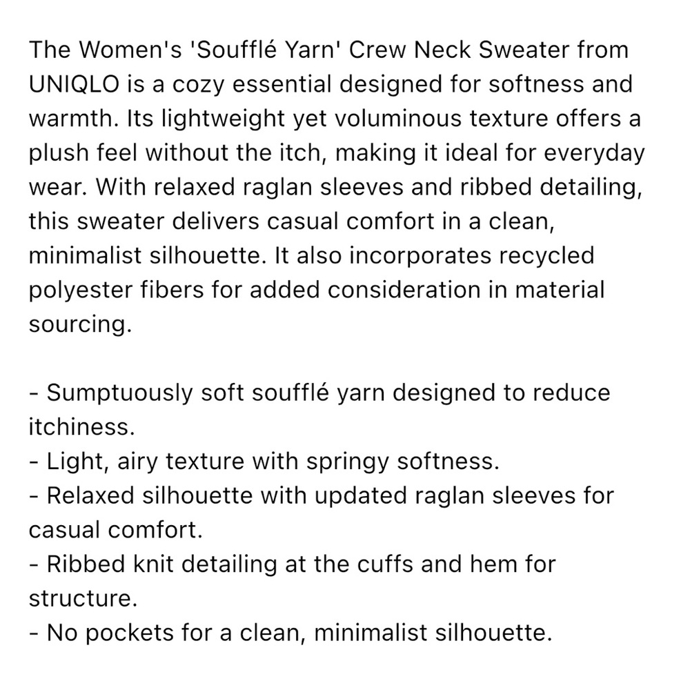 Uniqlo Soufflé Yarn Sweater - Picture 3 of 6